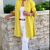 CÉLINA™ - Classy Long Shirt Jacket