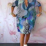 MARI™ - Colorful V-Neck Dress
