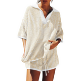 CONNY™ – Casual Striped Knit Summer Two-Piece Set