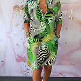 MARI™ - Colorful V-Neck Dress