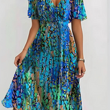 LAVINA™ – Vibrant Boho Midi Dress