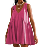 DANNA™ - Casual Women’s V-Neck Tank Dress with Flared A-Line