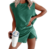 EMMA™ – Effortless 2-Piece Tank Top and Lined Athletic Skirt Set