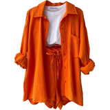 VERA™ – Modern Button-Up Shorts Set
