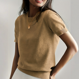 VIANCA™ - Casual Short Sleeve Crew Neck Top