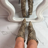FELINA™ - Leopard Leather Boots