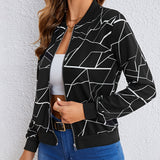 MILA™ |  Artistic Pattern Zip-Up Jacket