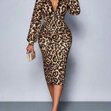 Francine™ Elegant Leopard Dress