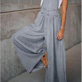 URA™ - Vintage Wide Leg Fashion Jumpsuit