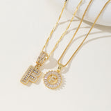 AISHA™ - Elegant 2-Pack Initial Letter Pendant Necklaces