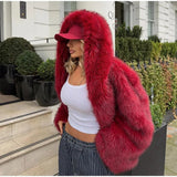 STELLA™ - Comfy Hooded Long Sleeve Faux Coat