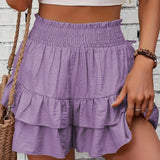 GAIL™ - Casual Ruffle Tiered Boho Shorts