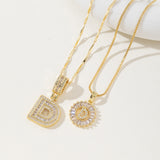 AISHA™ - Elegant 2-Pack Initial Letter Pendant Necklaces