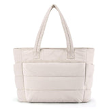 NADINE™ - Puffy Bubble Tote Bag for Women Quilted Laptop Shoulder Handbag