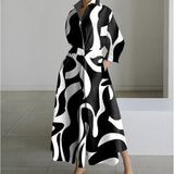 SOFER™ - Elegant Front Wrap Collared Maxi Dress