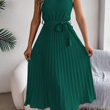 CEDRINE™ – Graceful Pleated Midi Dress