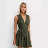 PARIS™ - Chic V-Neck Sleeveless Overall Romper