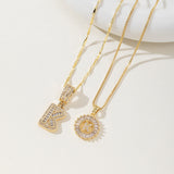 AISHA™ - Elegant 2-Pack Initial Letter Pendant Necklaces