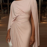 Melyssa™ Pleated Drape Maxi Dress