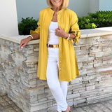 CÉLINA™ - Classy Long Shirt Jacket