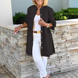 CÉLINA™ - Classy Long Shirt Jacket
