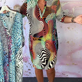 MARI™ - Colorful V-Neck Dress
