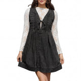 LAUREN™ – Vintage Inspired Sleeveless V Neck Mini Dress